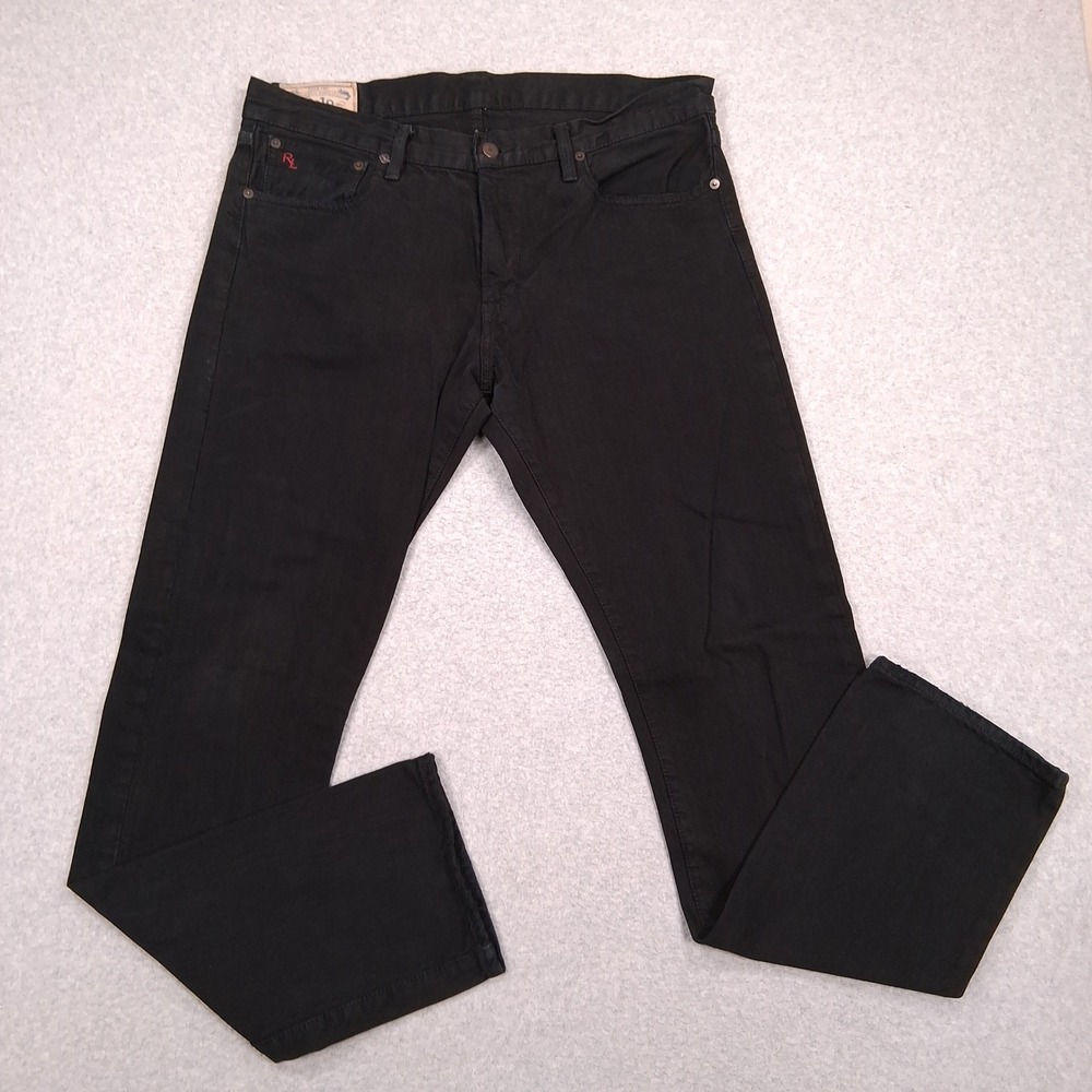 Polo Ralph Lauren Varick Slim Straight Mens 34x34 (36x34) Hudson Black Jeans